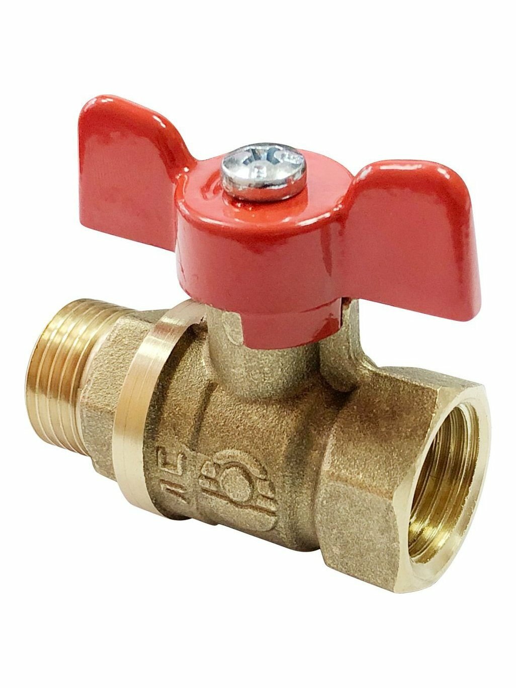 Кран для воды Valfex 3/4", DN 20, латунный, внутренняя-наружная резьба, ручка-бабочка
