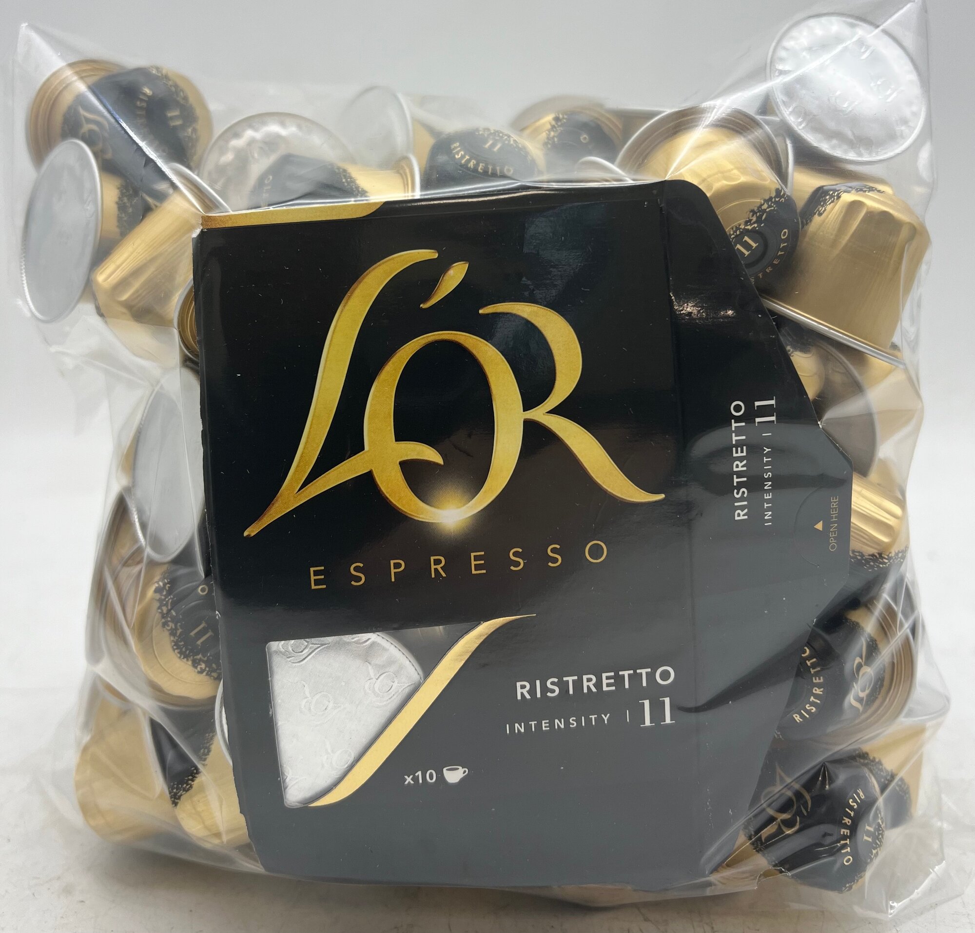 100 Капсул Кофе для кофемашин Nespresso L'OR "Espresso Ristretto" Без Заводских коробок в zip-lock пакете. Интенсив 11