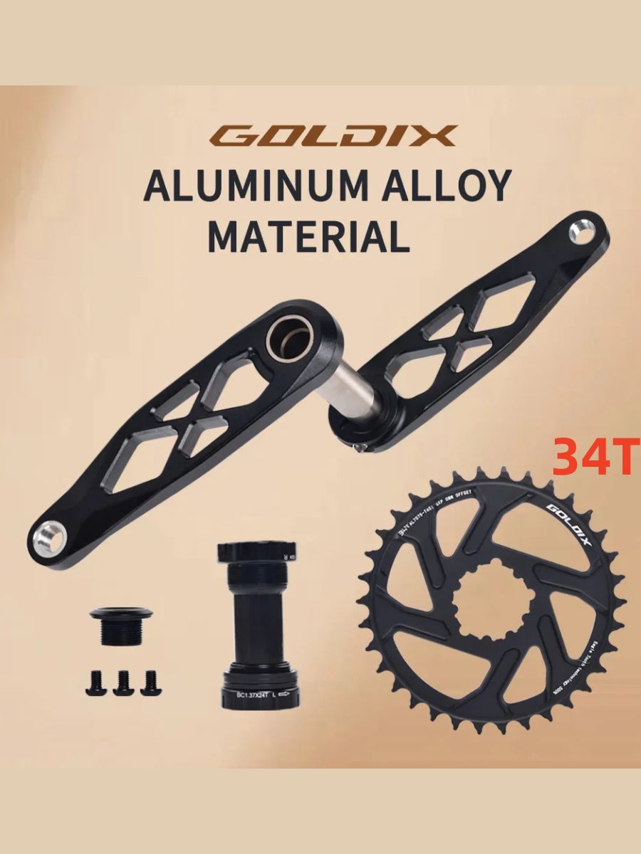 Goldix шатунов 165MM МТБ GXP Звезды Narrow Wide 34T с каретка BSA 68/73мм