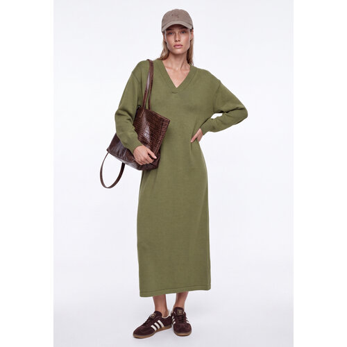 фото Платье kivi clothing, размер 40-46, оливковый