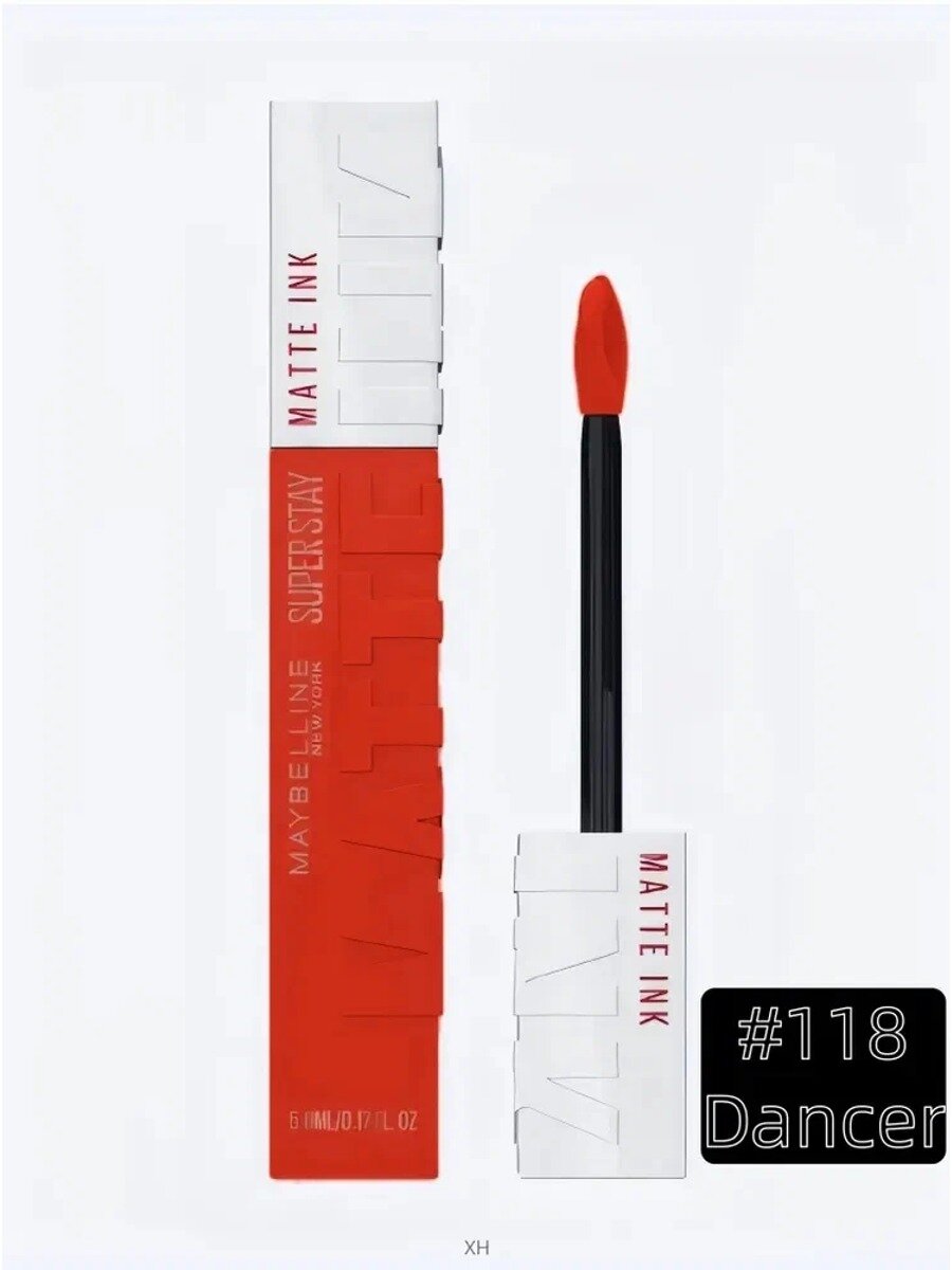 Maybelline New York Помада для губ Super Stay Matte Ink, тон 118 Dancer, жидкая суперстойкая матовая, 5 мл