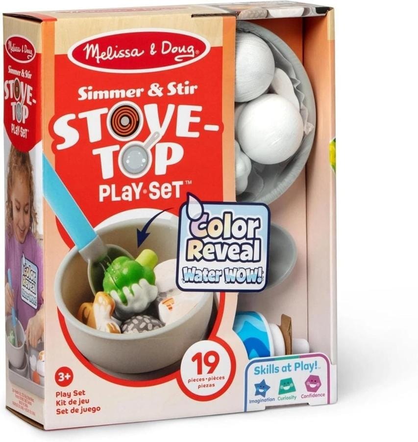 Сюжетно-ролевая игрушка Melissa & Doug Water Wow набор для готовки на плите, меняющий цвет, 19 элементов
