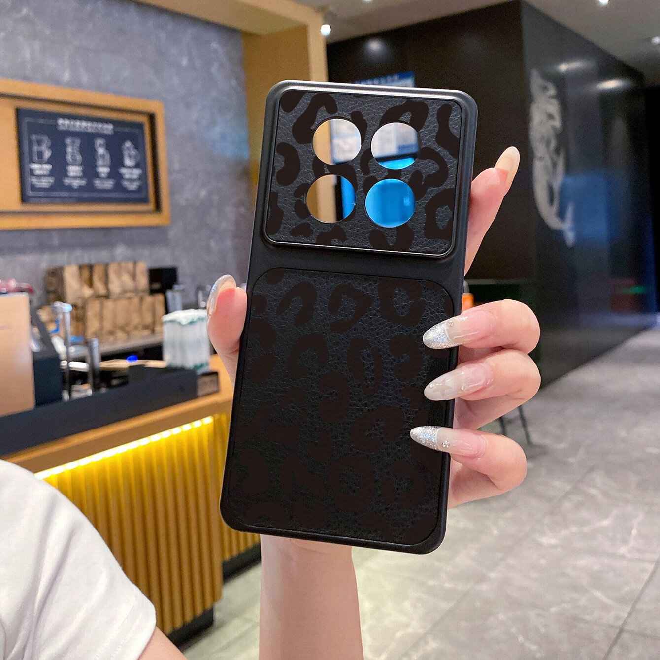 Чехол для Redmi Note 15 Про 5G из двух частей из искусственной кожи, леопардовый, мягкая обложка