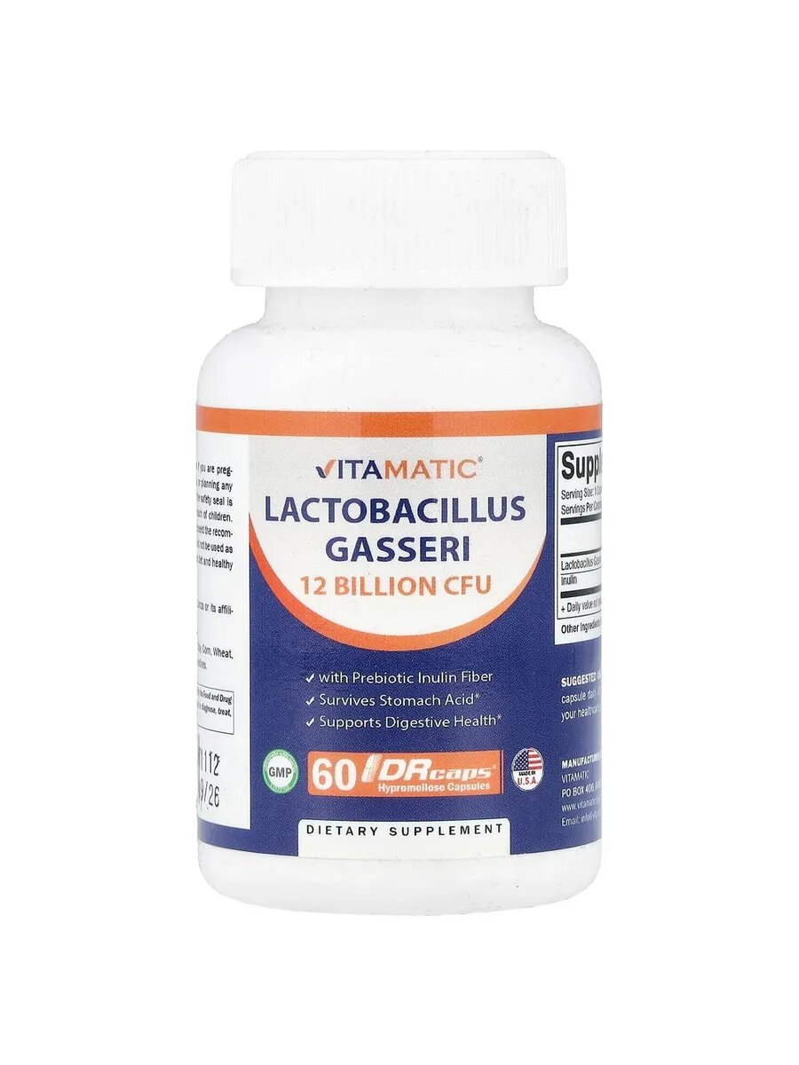 Lactobacillus Gasseri, 60 капсул с гипромеллозой DRcaps