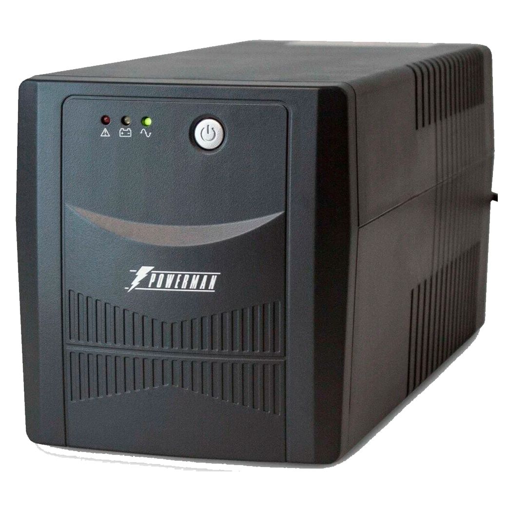 UPS POWERMAN Back Pro 650 PLUS, line-interactive, 650VA, 360W, 2 euro sockets with backup power, USB, battery 12V 7 Ah 1 pc, 298mm x 101mm x 142mm, 4.2 kg.