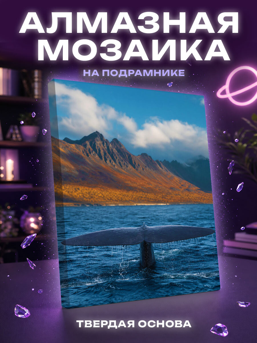 Алмазная мозаика Хвост кита над океаном