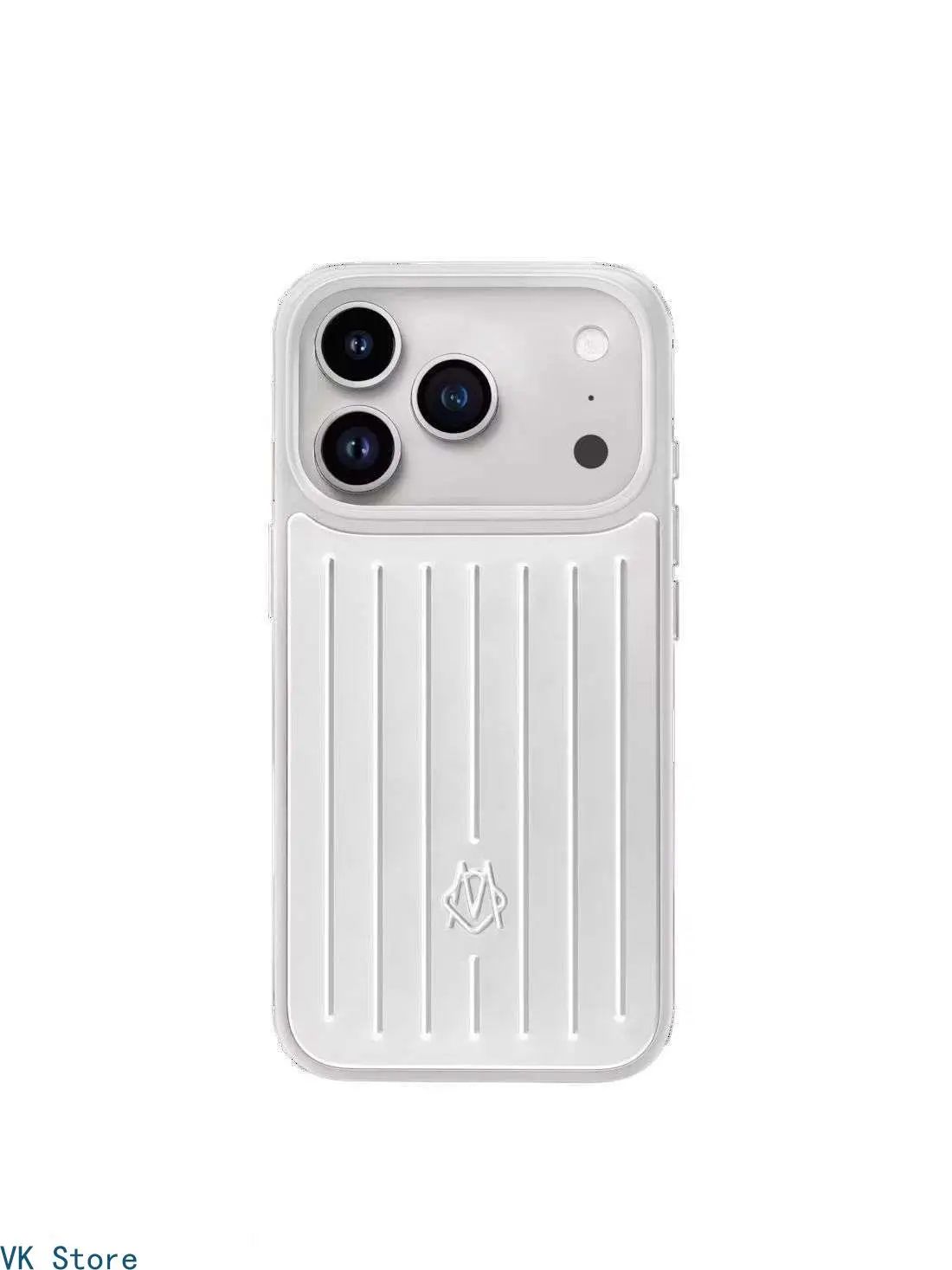 Чехол RIMOWA Case for iPhone 17 Pro Max titanium -серебро