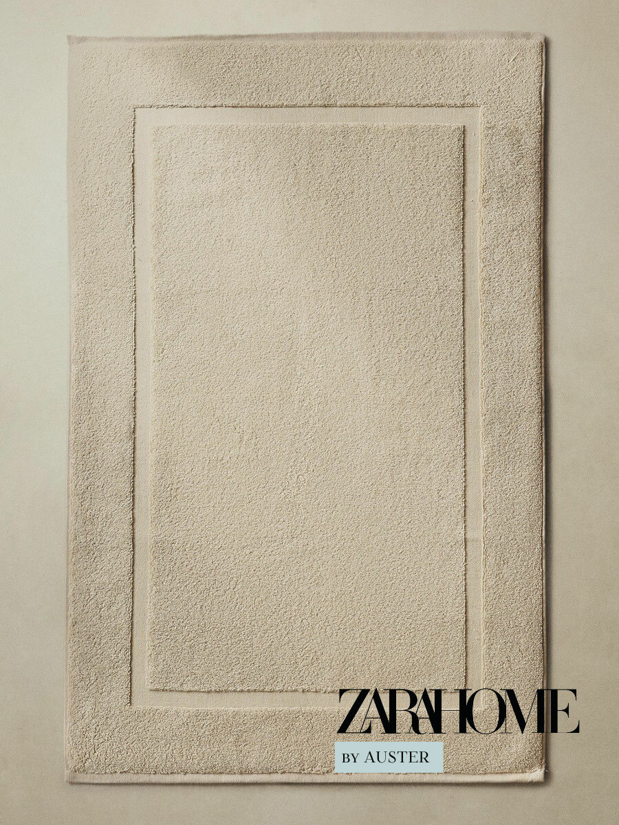ZARA HOME Коврик для ванной 60x90 см однотонный светло-бежевый