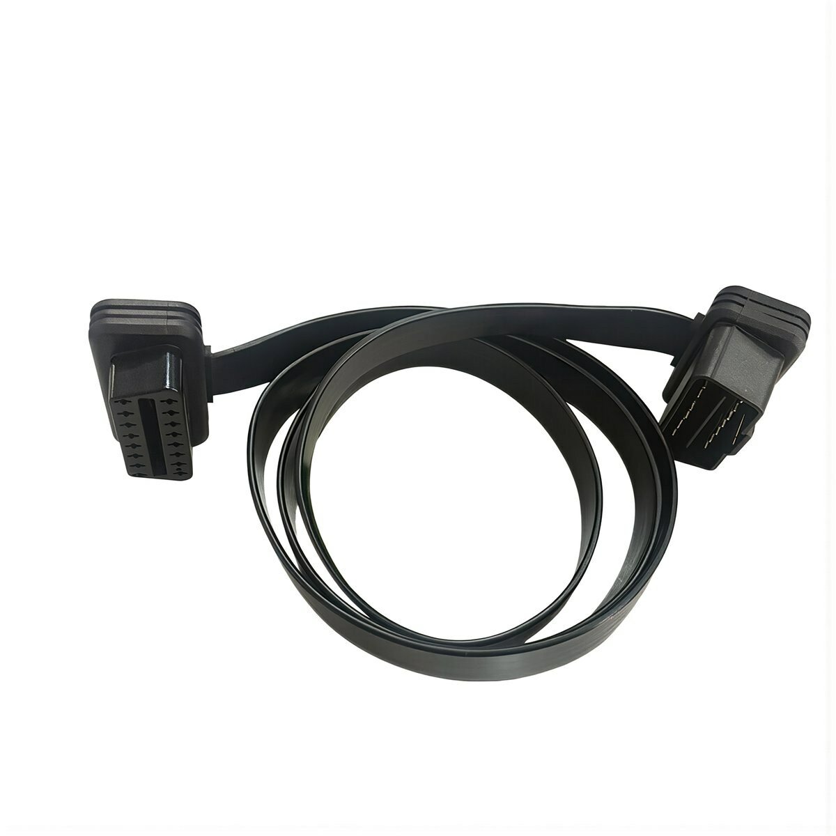 Удлинитель OBD2 16 пинов для автомобильного диагностического сканера плоский кабель длиной 0.3 метра стабильная передача сигналов
