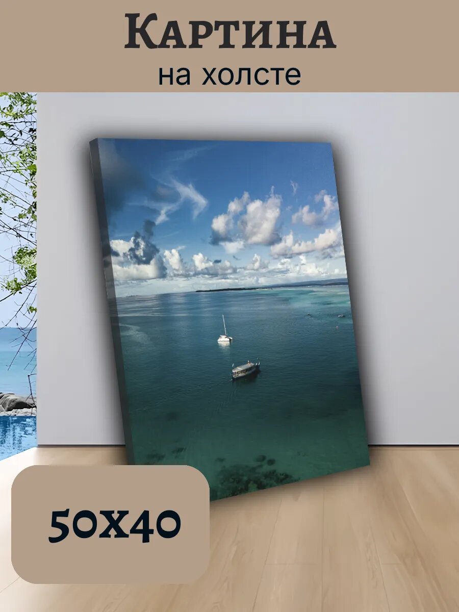 Картина Постер Мальдивы Maldives 40x50 тропический пейзаж