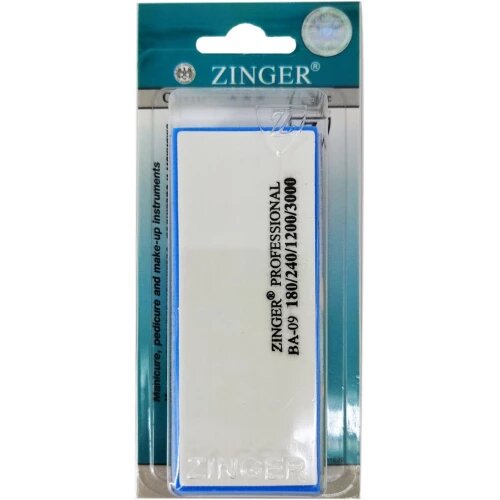 Баф для ногтей Zinger BA-09, блок полирующий Professional, 4-х сторонний, #180*240*1200*3000
