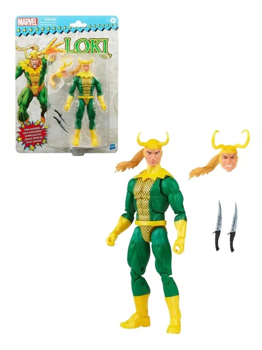 Фигурки игрушки Хасбро Marvel Legends 6 inch retro packaging Series Action Figures Loki-16cm; Марвел фигурки игрушки