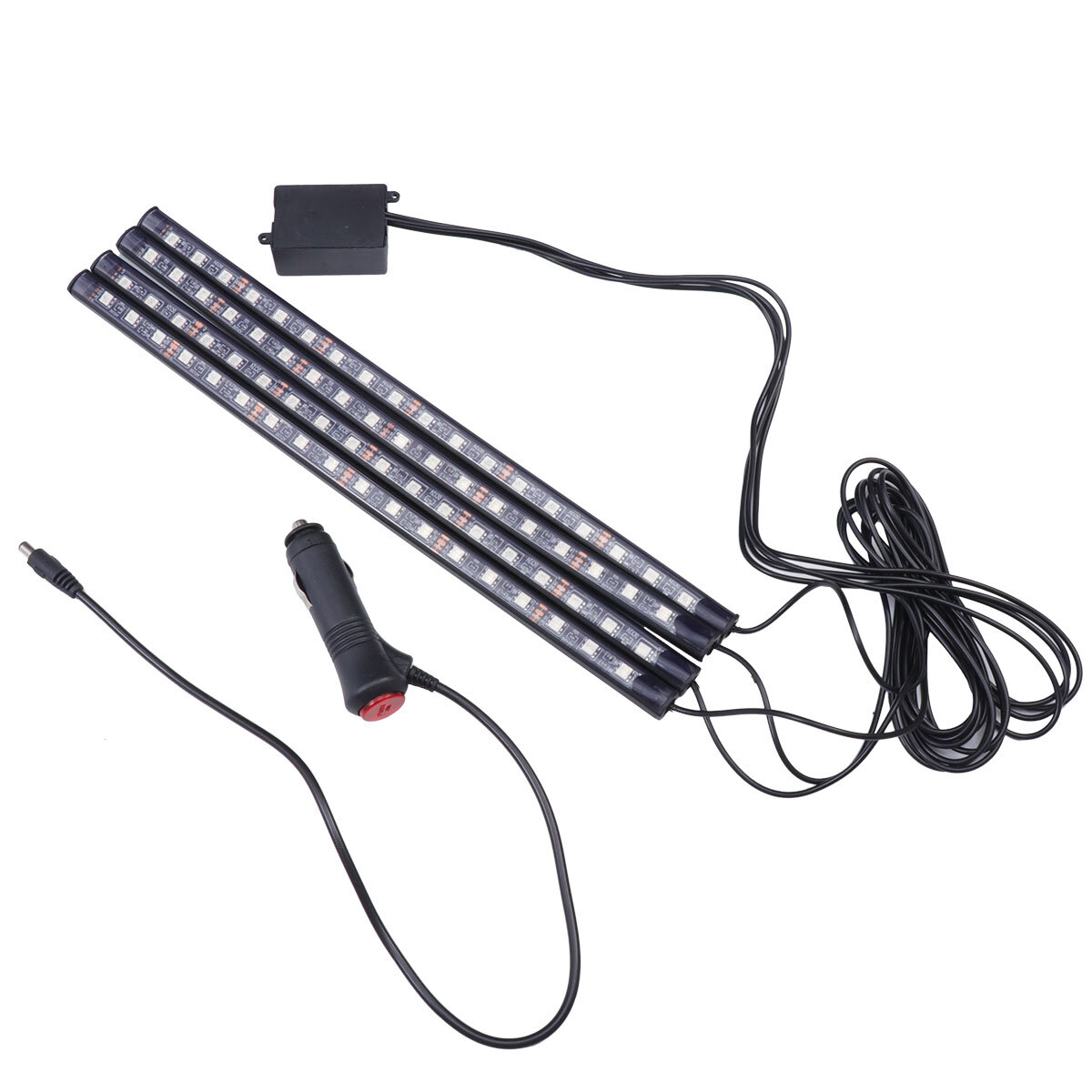 Лампа Для Авто Атмосферная Цветная Управление Звуком Приложение 18 LED 65x3x3 Cm