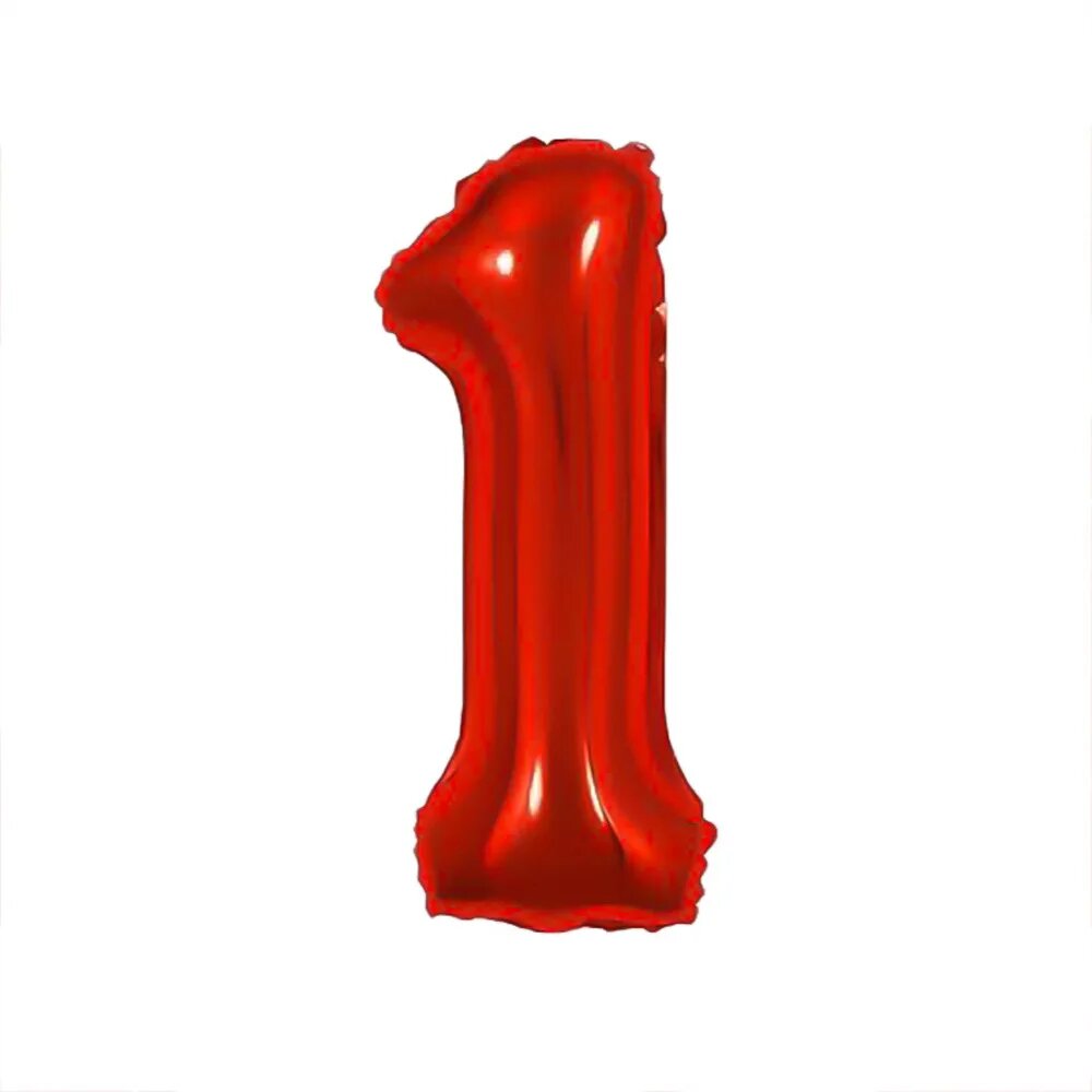 Красный воздушный шар цифра 1, 32 дюймов, Red balloon1