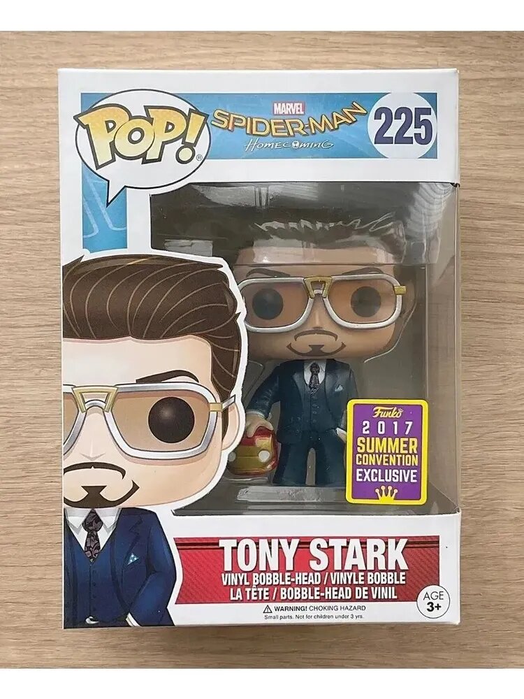 POP! Marvel: Фигурка Тони Старк (Tony Stark) в очках #225, эксклюзив SDCC 2017, 10 см