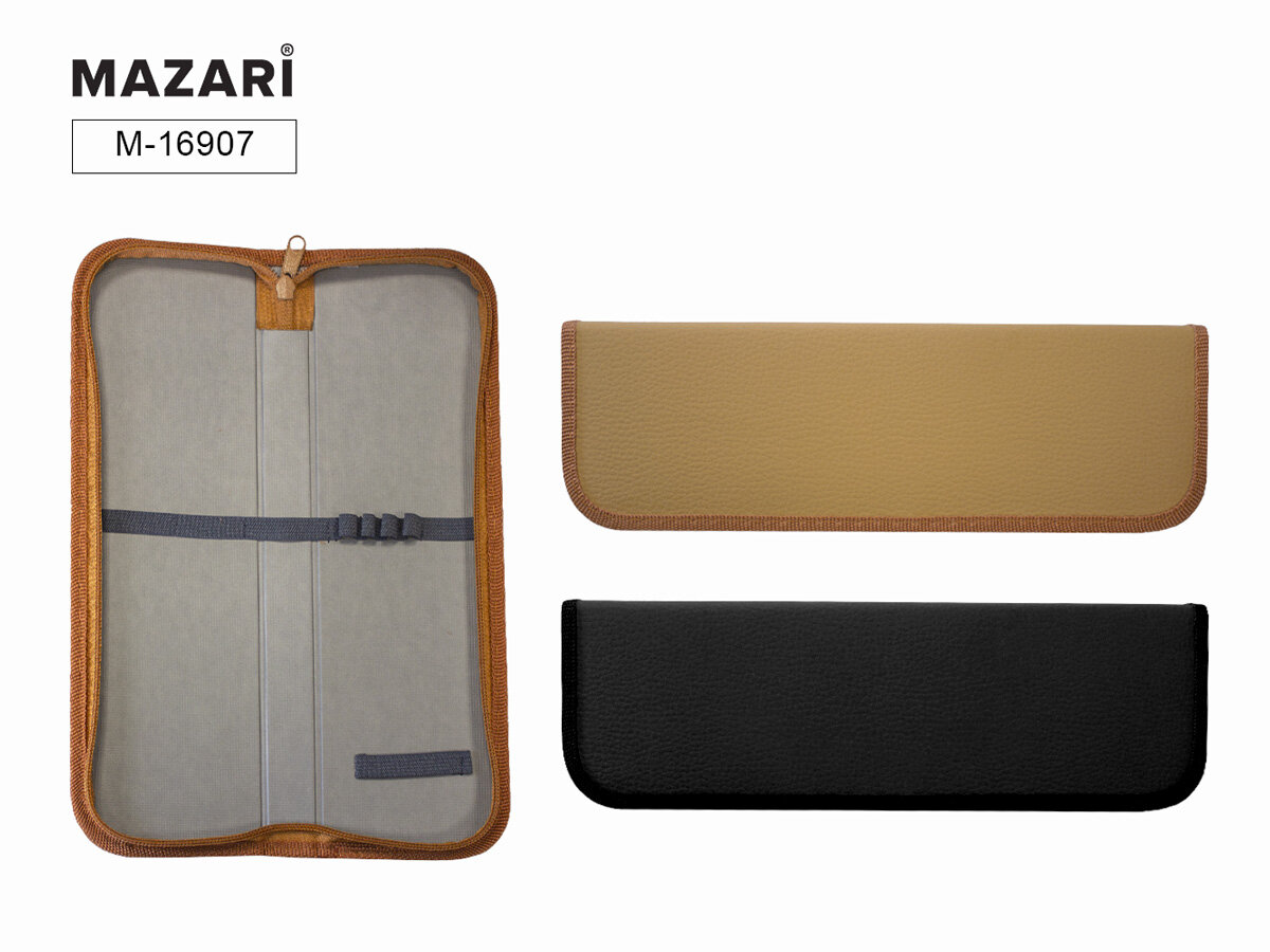 Пенал для кистей Classic MAZARI SCHOOL 90*280мм, коричневого цвета