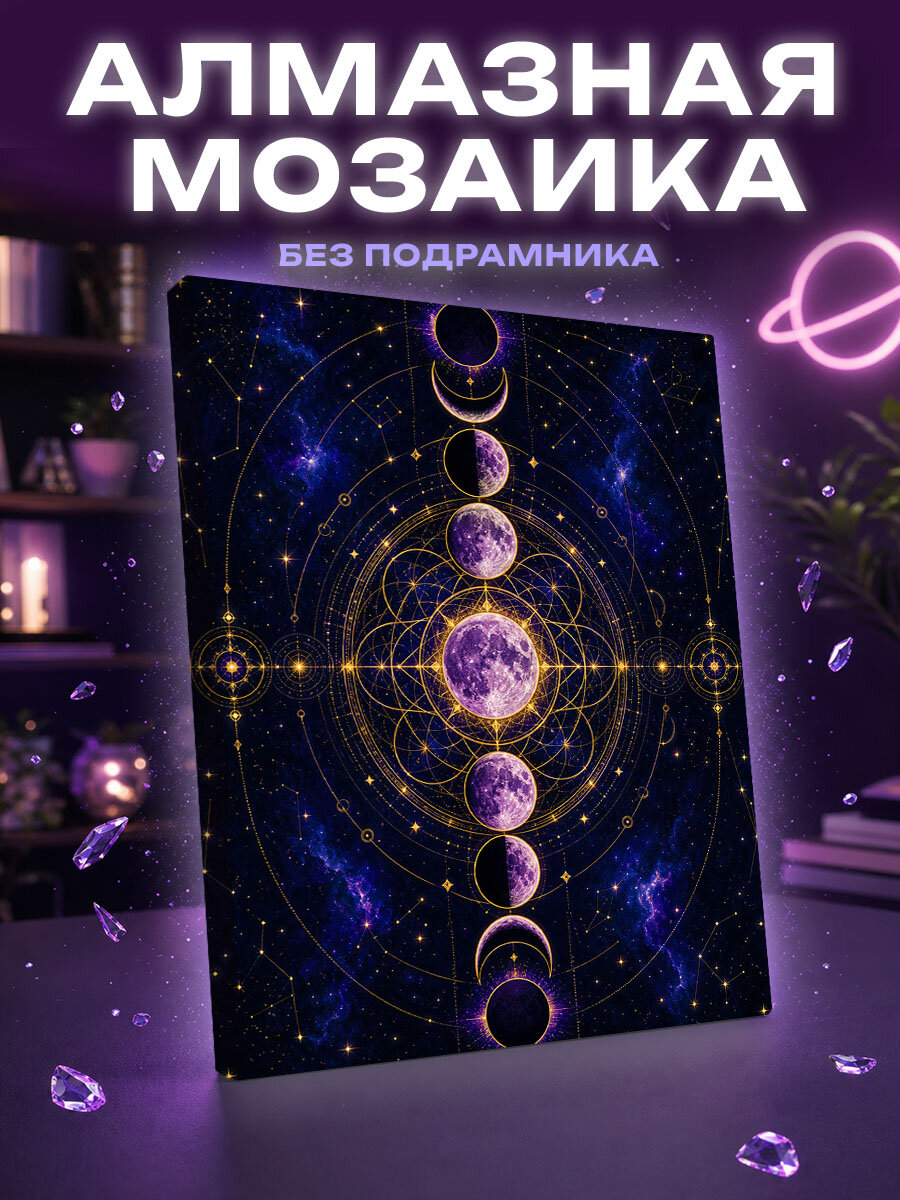 Алмазная мозаика Золотой цикл небесной мандалы