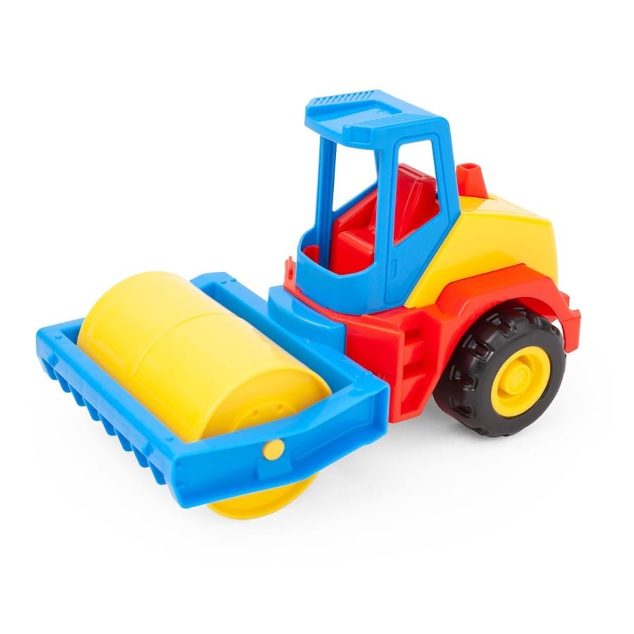 Игрушечная машинка Wader Tech Truck каток, желтый, 24 см