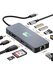 USB-концентратор с 11 портами, USB Type-C, перламутровый, металлический корпус, ...
