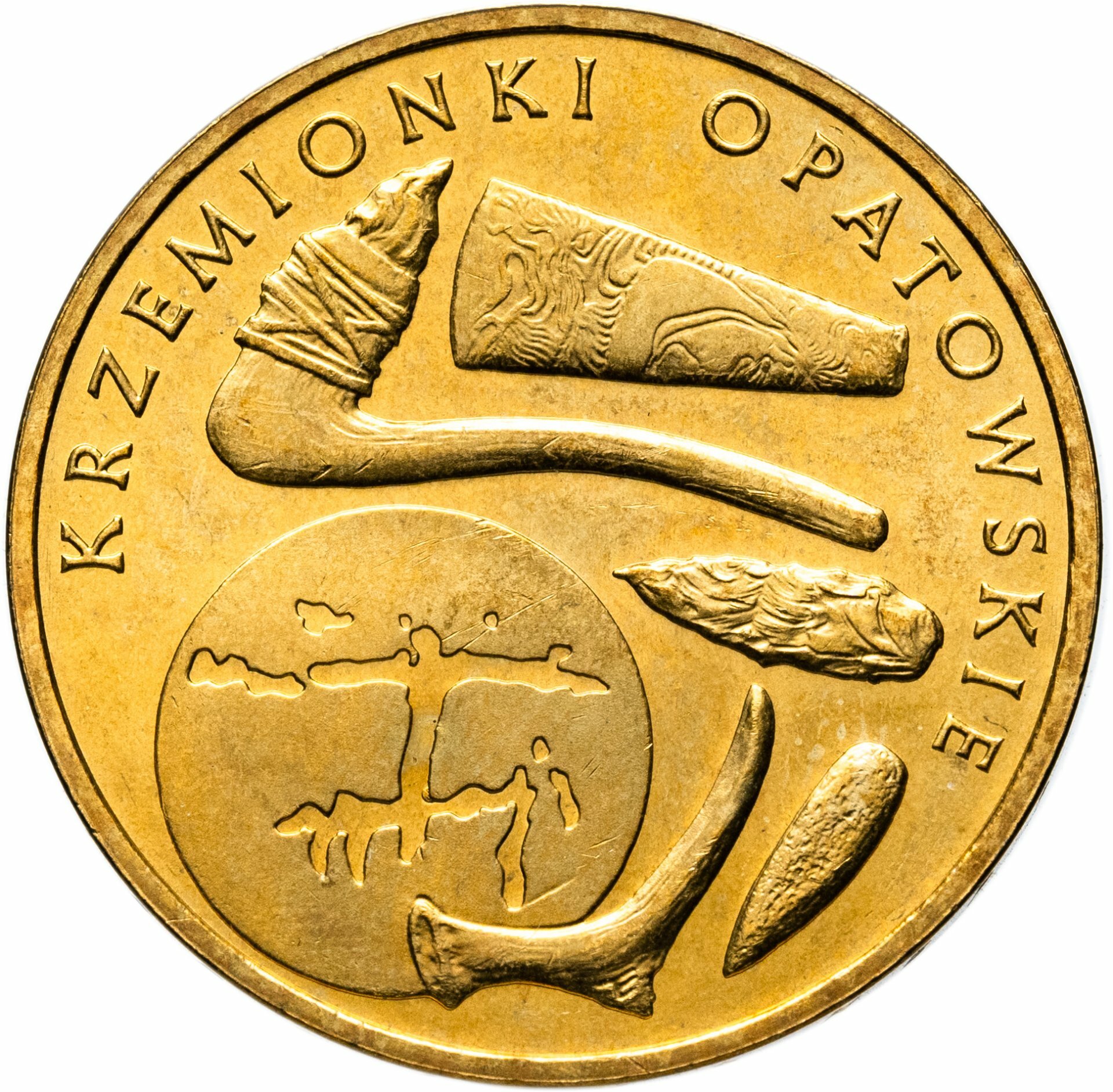 Польша 2 злотых 2012 "Памятники Польши - Кшемёнки-Опатовские", Латунь, в сохранности UNC