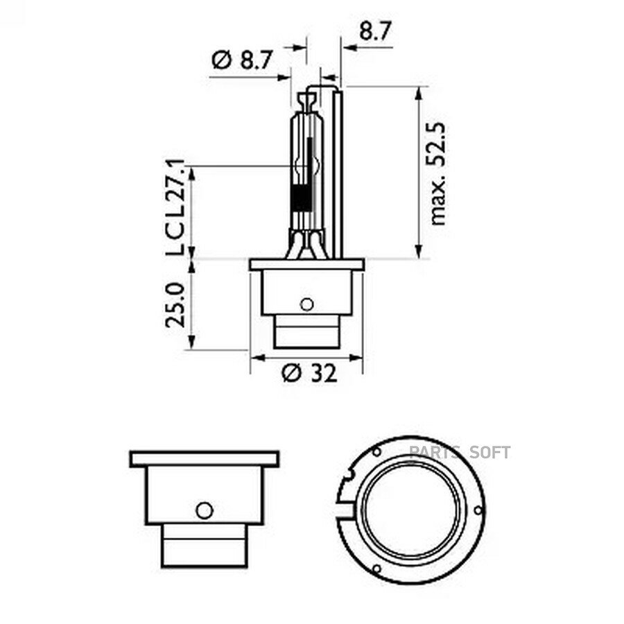 Лампа ксеноновая головного света D2R P32d-3 4800K X-treme Vision Pro150 85V 35W Блистер 1 шт от официального дистрибьютора, PHILIPS, артикул 85126XV2S1