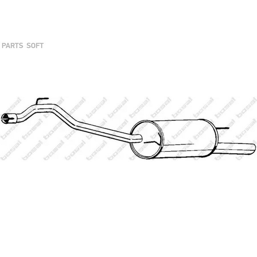 Глушитель VW T4 задняя часть BOSAL от официального дистрибьютора, BOSAL, артикул 283459