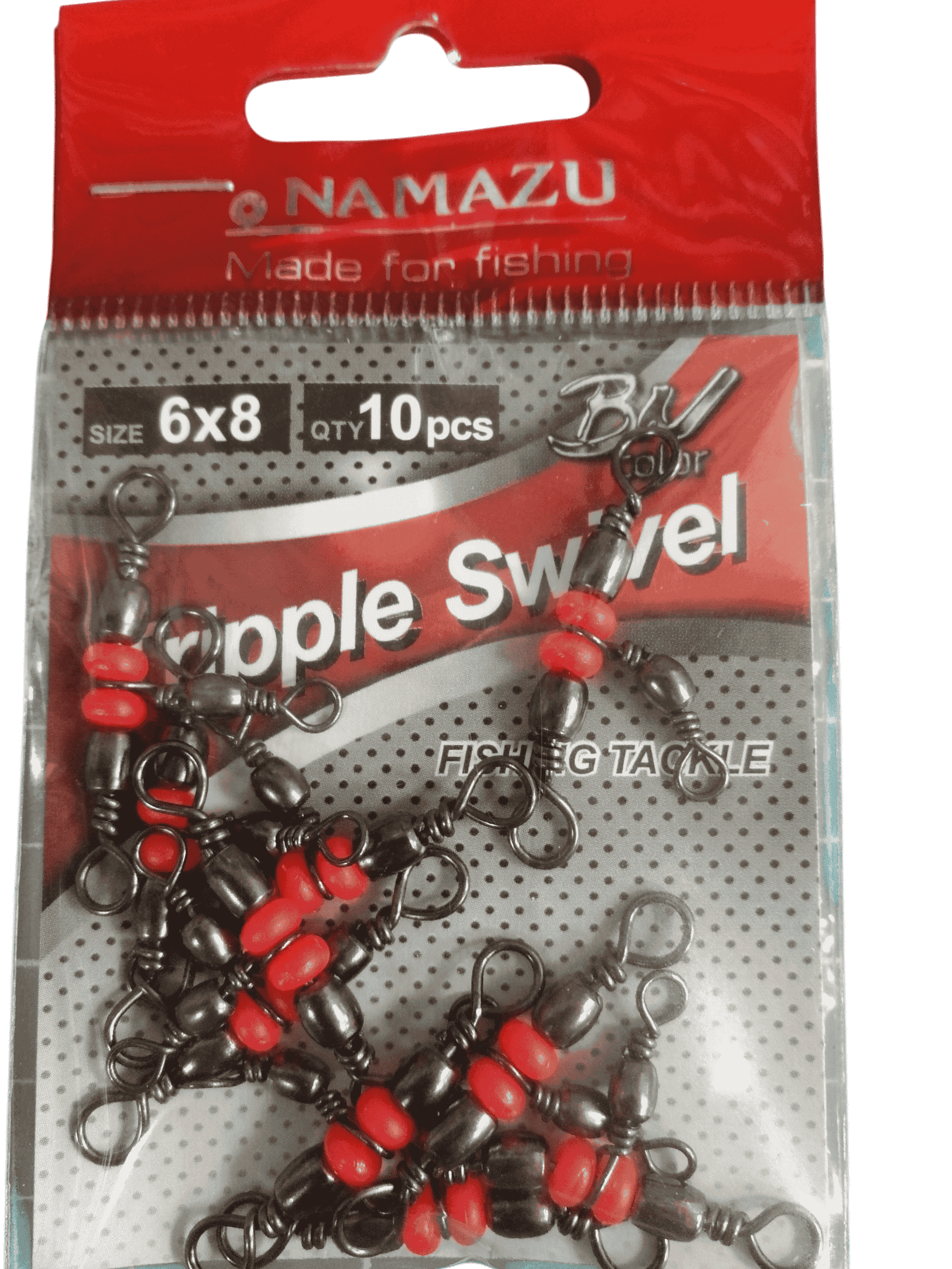 Вертлюг тройной Namazu TRIPPLE SWIVEL, латунь, цв. BN, р. 6 х 8, test-23 кг (уп.10 шт)/1000/