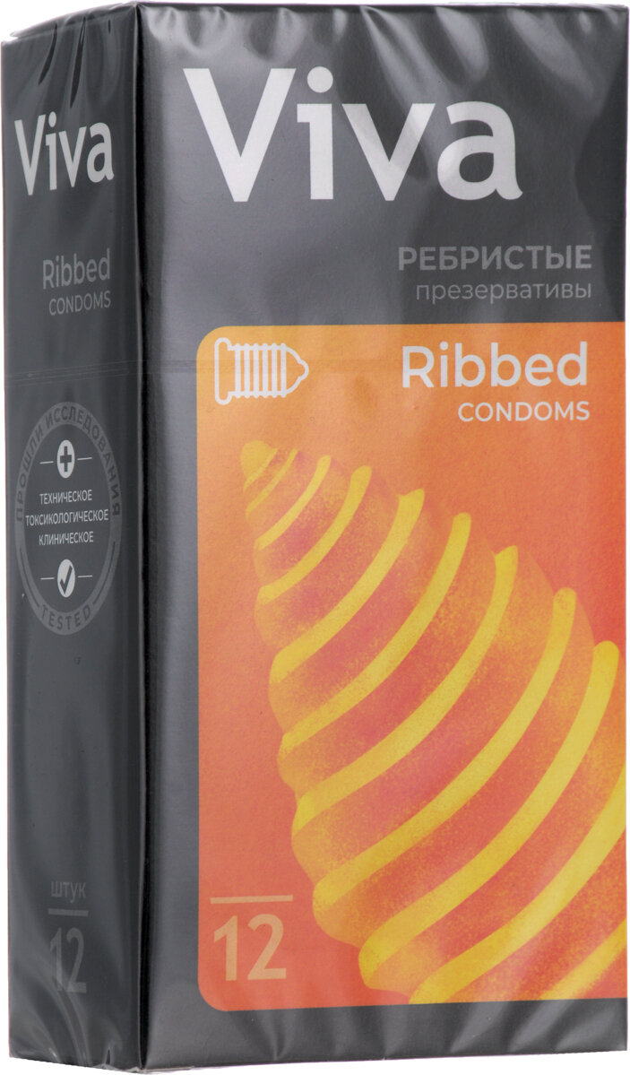 VIVA Презервативы Ребристые, 12 шт