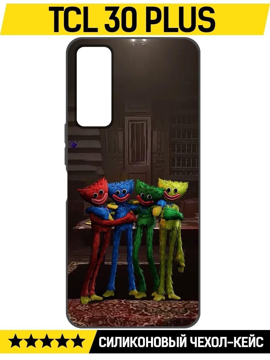 Чехол-накладка Krutoff Soft Case Хаги Ваги - Мини-Хаги для TCL 30+ черный