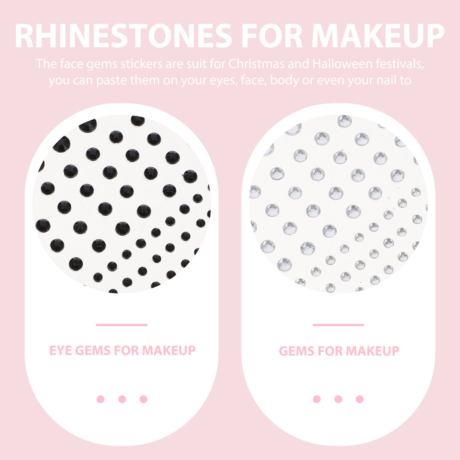 6 Листов С SELF Адhesive Рhinestone Лицо Stickers Гемминг Для Макияжа 5.2X5.2X0.5Cm