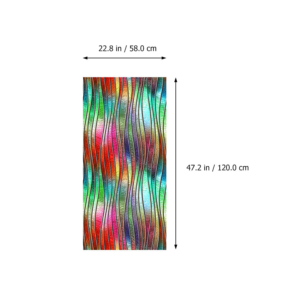 Одна Листовина Декоративной Пленки Для Стекла С Тропическим Узором 120X58Cm