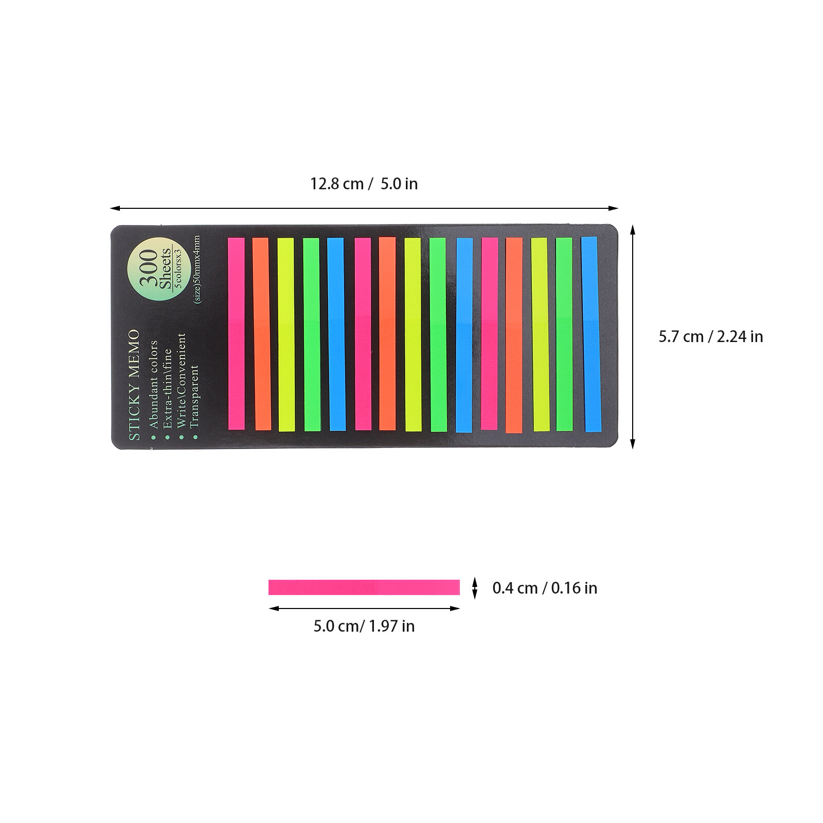 1800 Пcs Стicky Page Markers Для Книг И Тетрадей Удобные Закладки Из Пет 5 00X0 40X0 02Cm