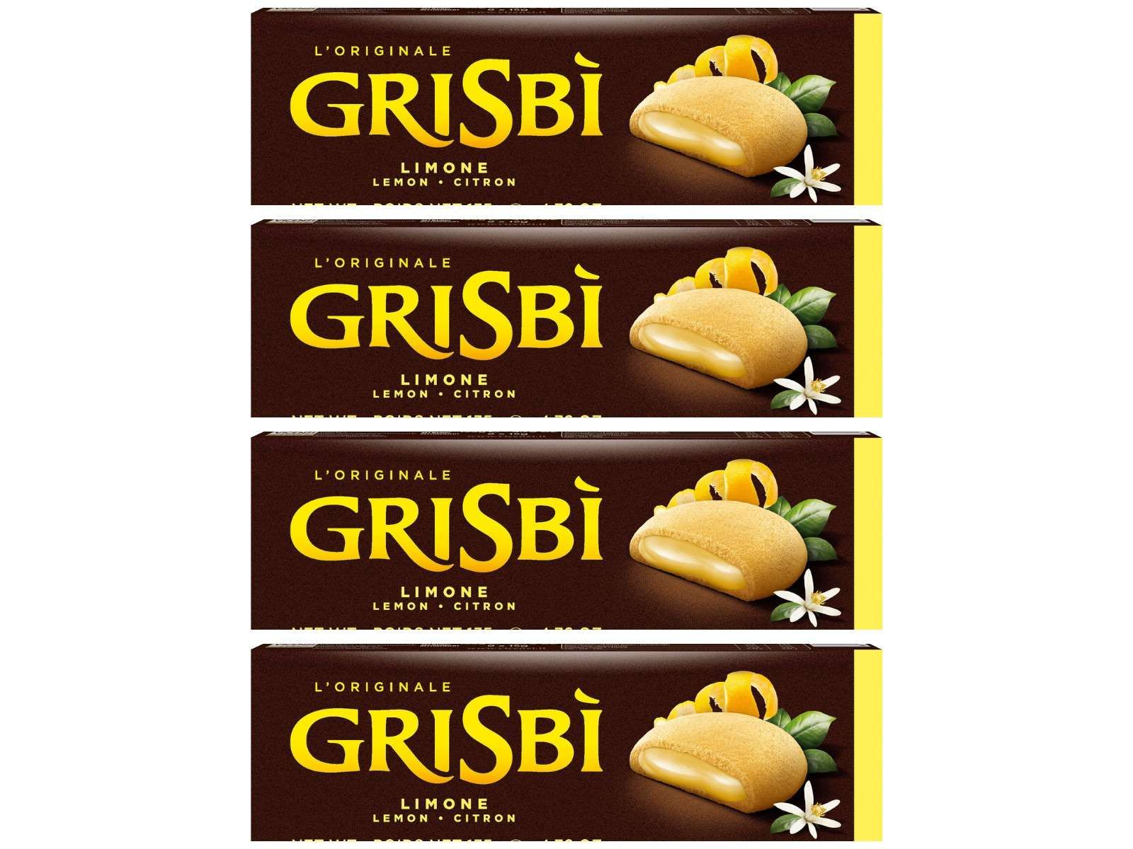 Grisbi Печенье с лимонным кремом, 135 г, 4 уп.
