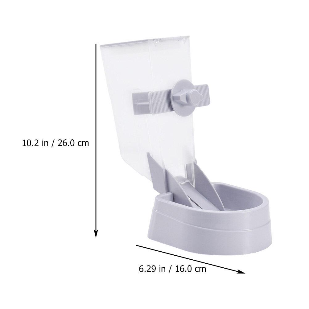 1PC Миска Для Кошки На Стойке Антипереворот Для Кормления С Объёмом 26X16CM Серого Цвета
