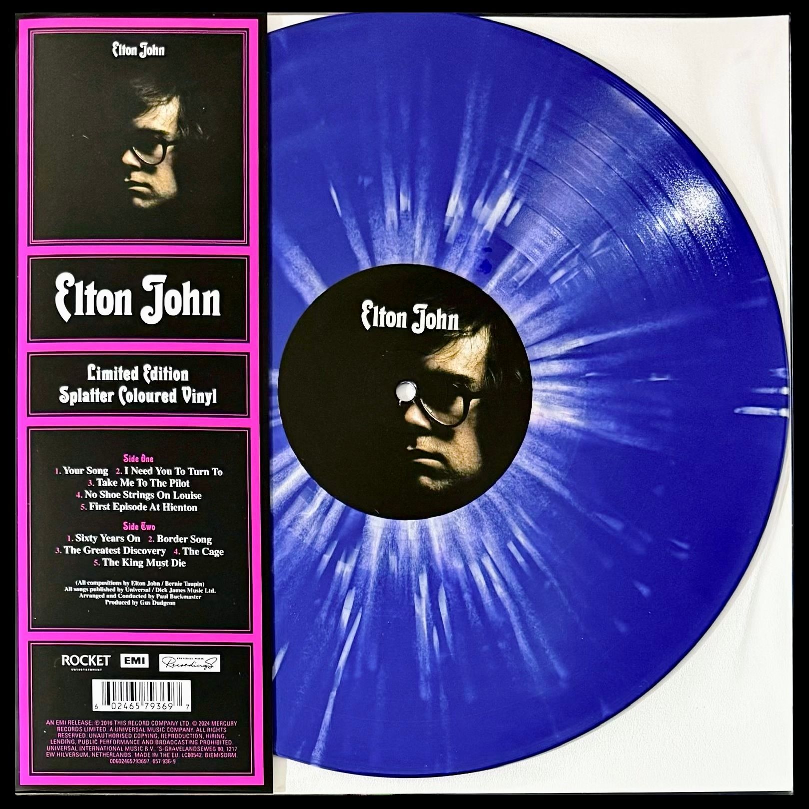 Виниловая пластинка Elton John Elton John (LP, 2024, Rocket Entertainment) purple with white splatter