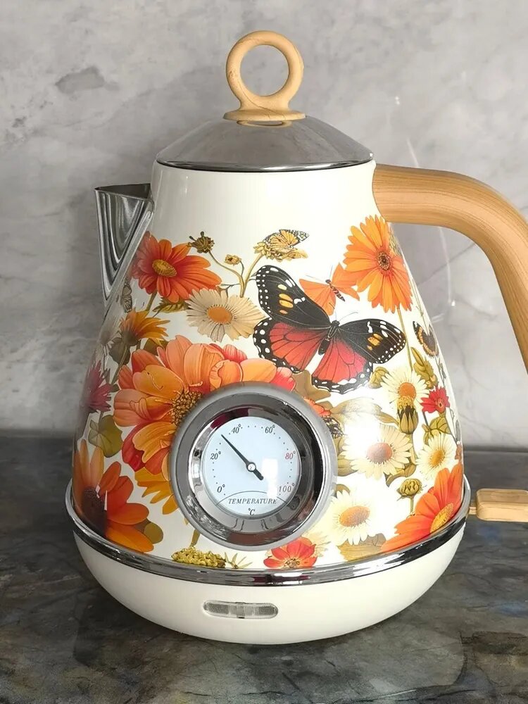 Электрический чайник DSH Ma_mzr_27, белый, оранжевый