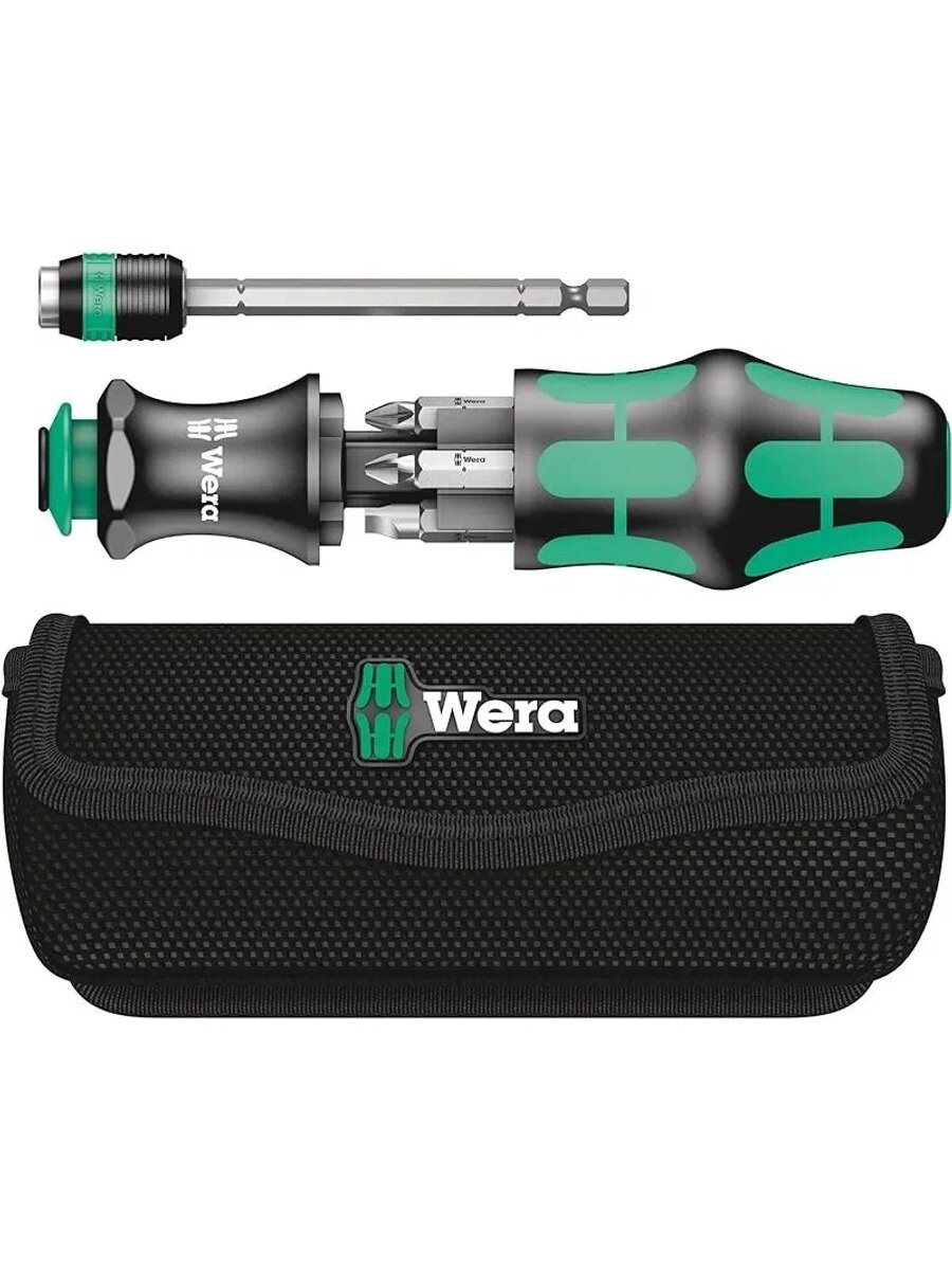 Wera - 5051021001 Kraftform Kompact 20 7-в-1 отвертка с съемным байонетным лезвием (SL/PH/PZ)