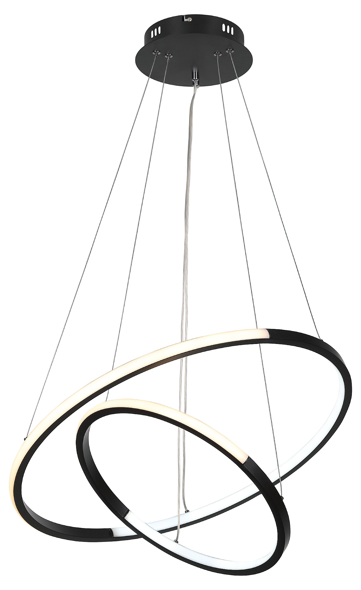 Подвесная люстра Rivoli Lauren 6105-101, черный, LED, 1 лампа
