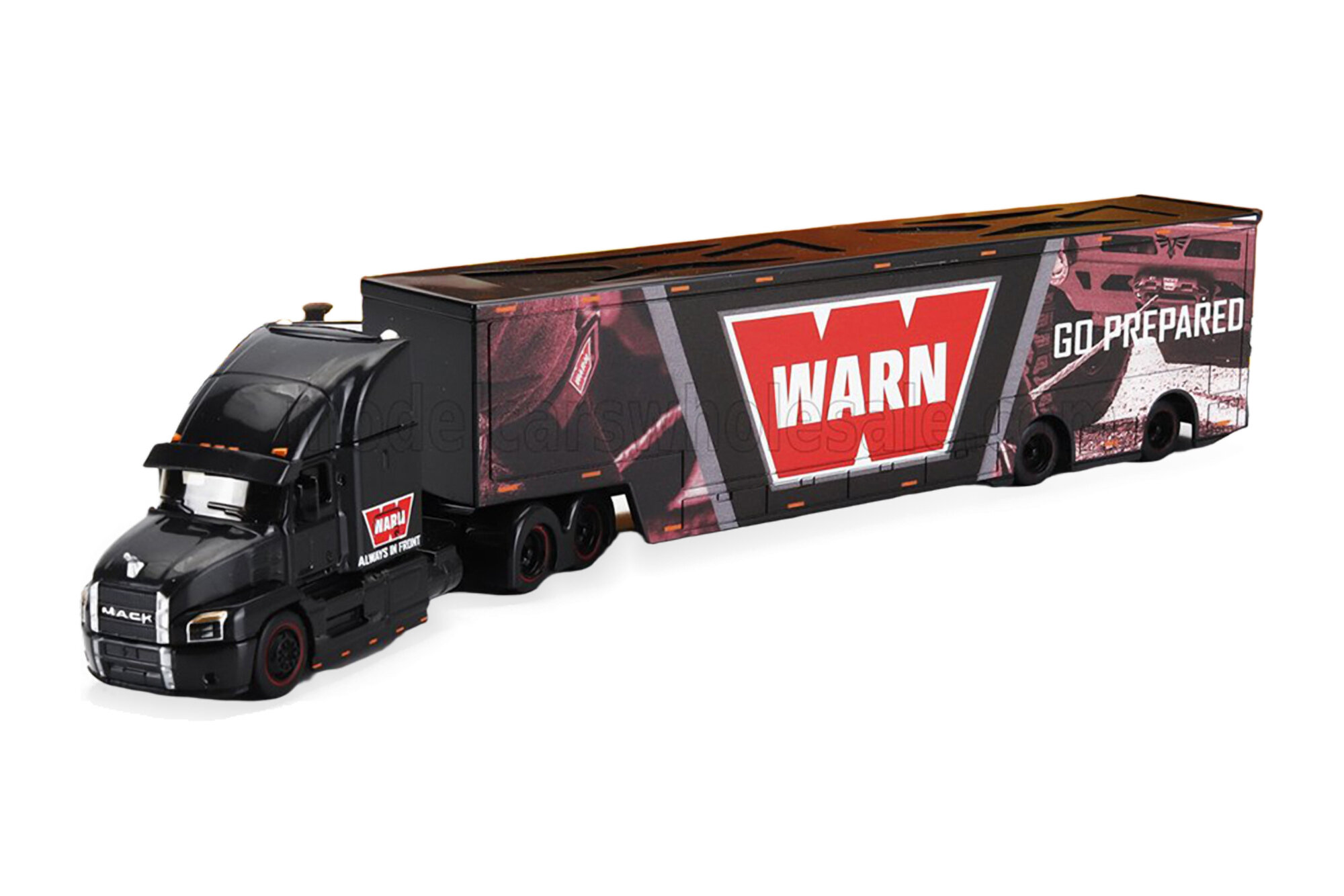 Модель коллекционная MAISTO Mack anthem truck warn car transporter 2020, black (длина примерно 25 см)