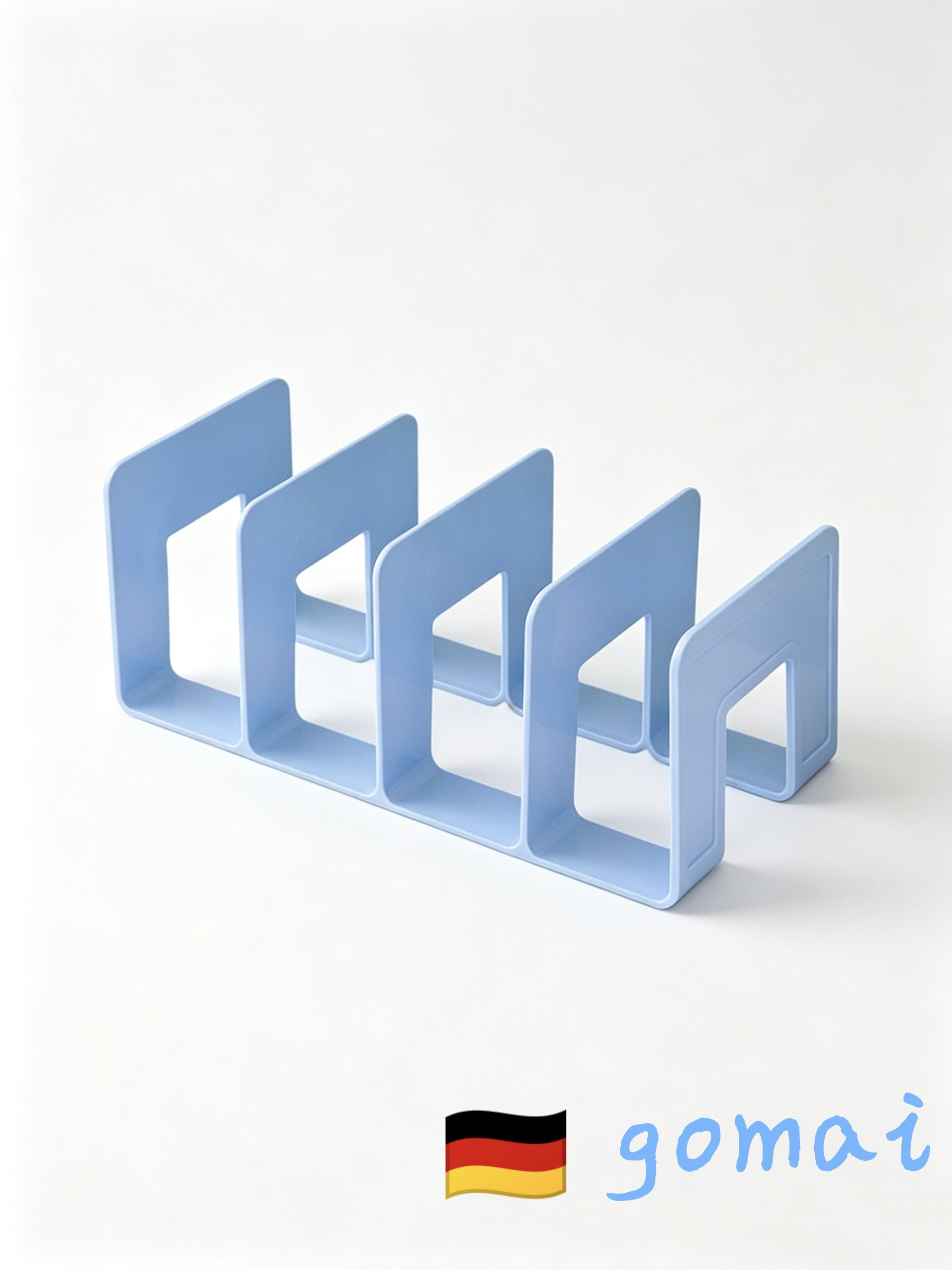 Подставка органайзер для книг, учебников и тетрадей-синий-