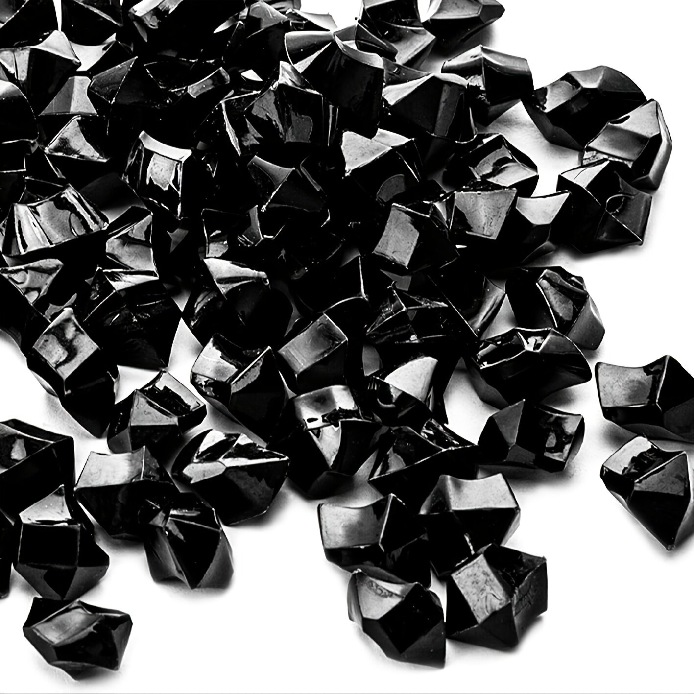 Акриловые декоративные камни чёрные, 125 шт. для вазы, стола, вечеринки, свадьбы и аквариума