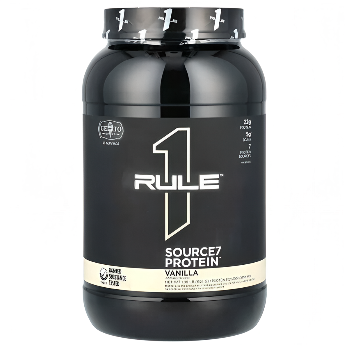 Rule One Proteins, Source7, протеиновая смесь для приготовления напитка, со вкусом ванили, 897 г (1,98 фунта)