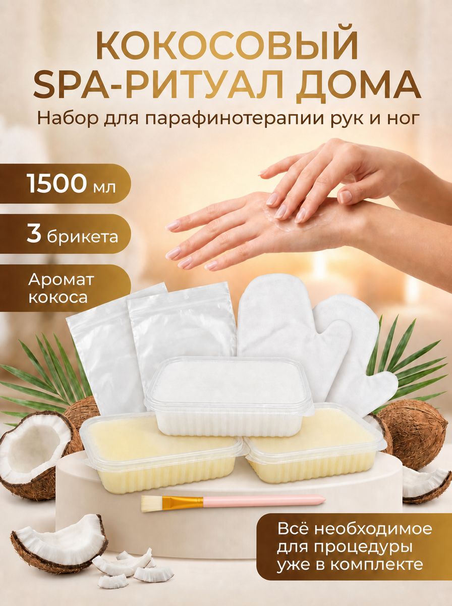 Парафин косметический подарочный набор Кокос