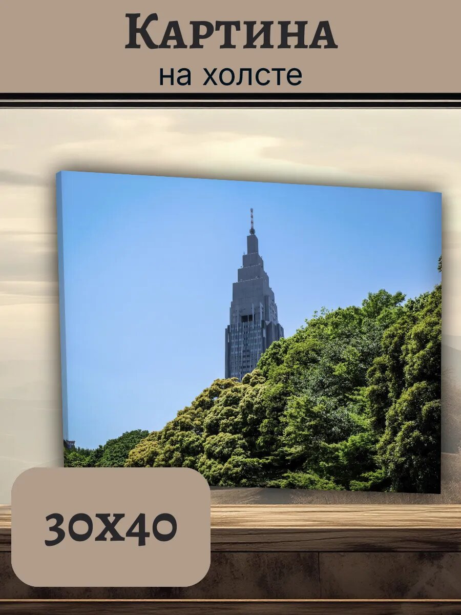 Картина Япония Japan 30x40 небоскреб Токио