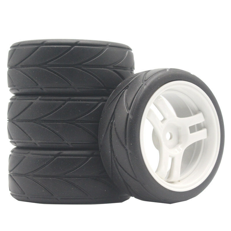 Гоночные дрифт-шины HSP 1/10 для Sakura D3 D4 94122 94123, трехсторонние уличные шины Белый 6081
