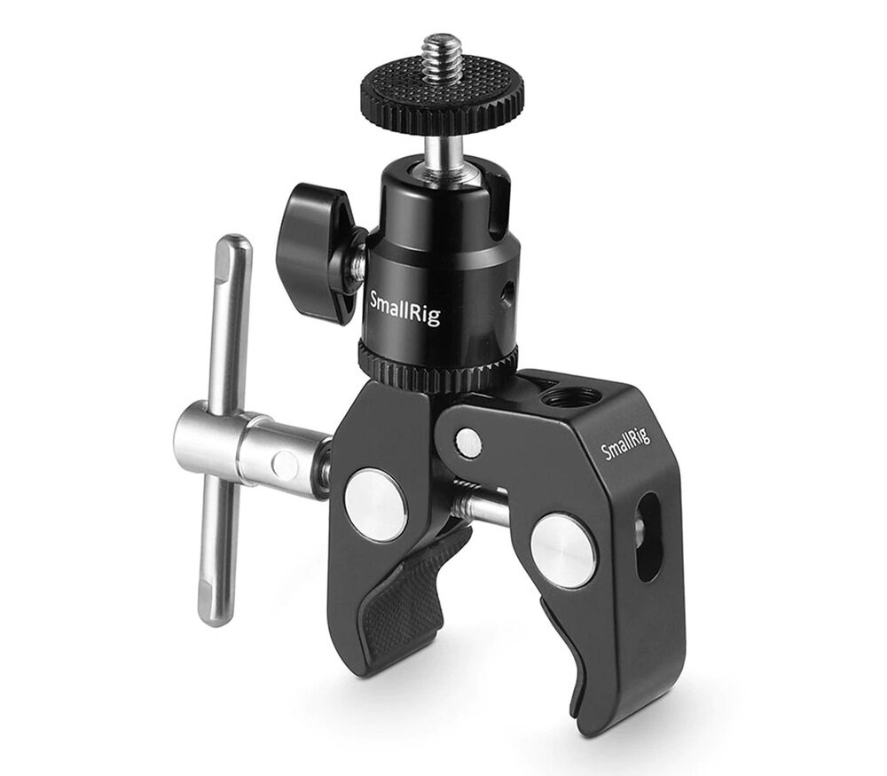 Видеоаксессуары SmallRig 1124 Универсальный держатель Clamp Mount with 1/4" Screw Ball Head Mount