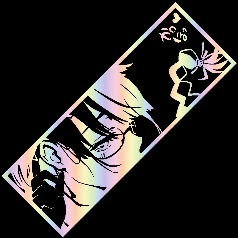 Наклейка на авто "Hanekawa" rainbow