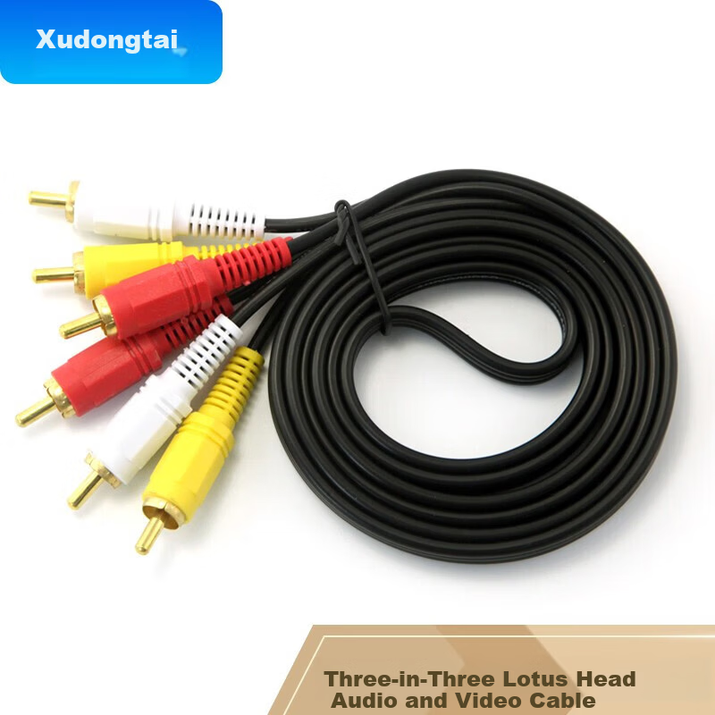 XUDONGTAI 3RCA Тройной АВ аудио-видеокабель 5м для DVD VCR Сет-топ бокса Старого ТВ Сигнального Кабеля Аудио Конвертера