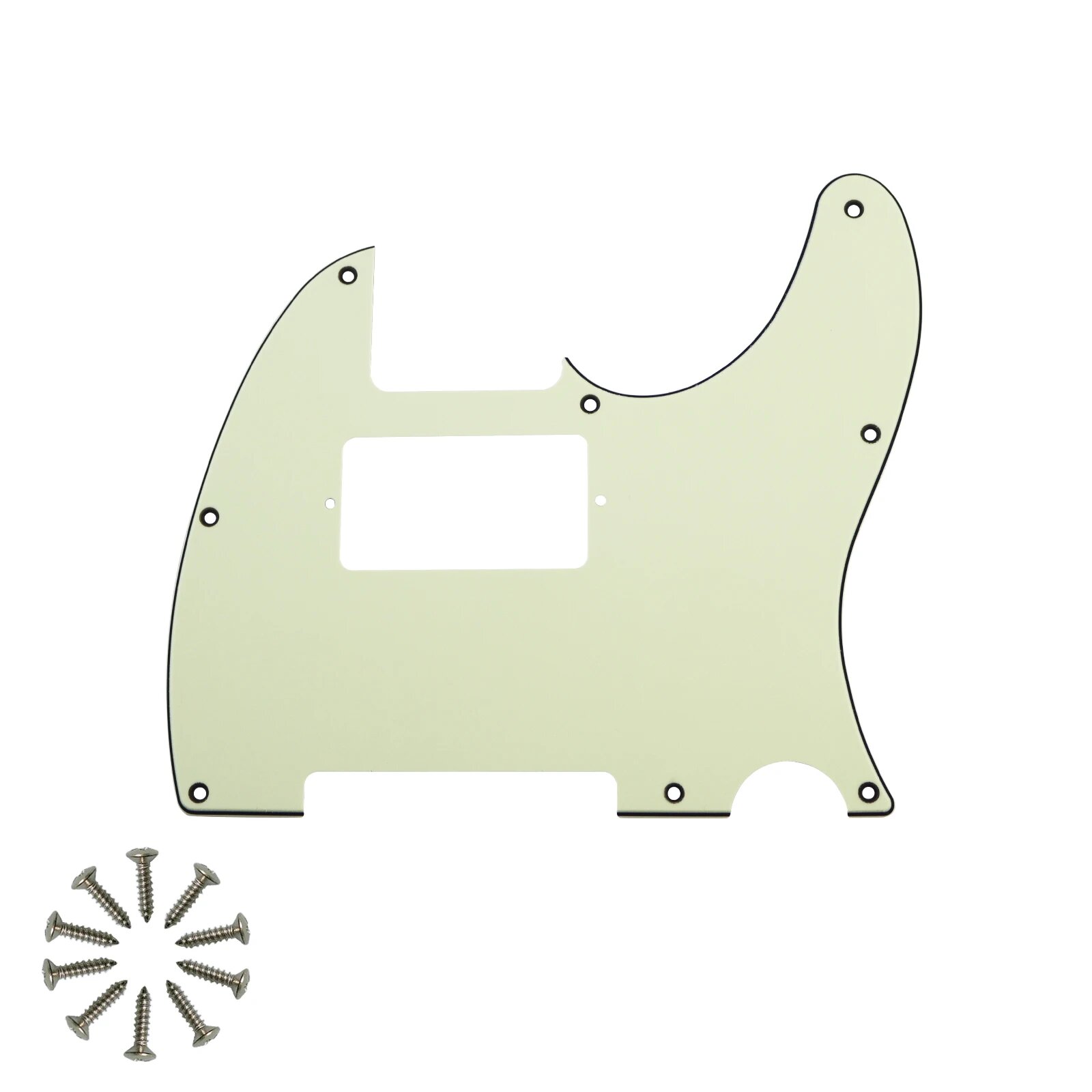 Пикгард RUKOVA для гитары Telecaster с 8 отверстиями для хамбакеров Mint Green 3ply