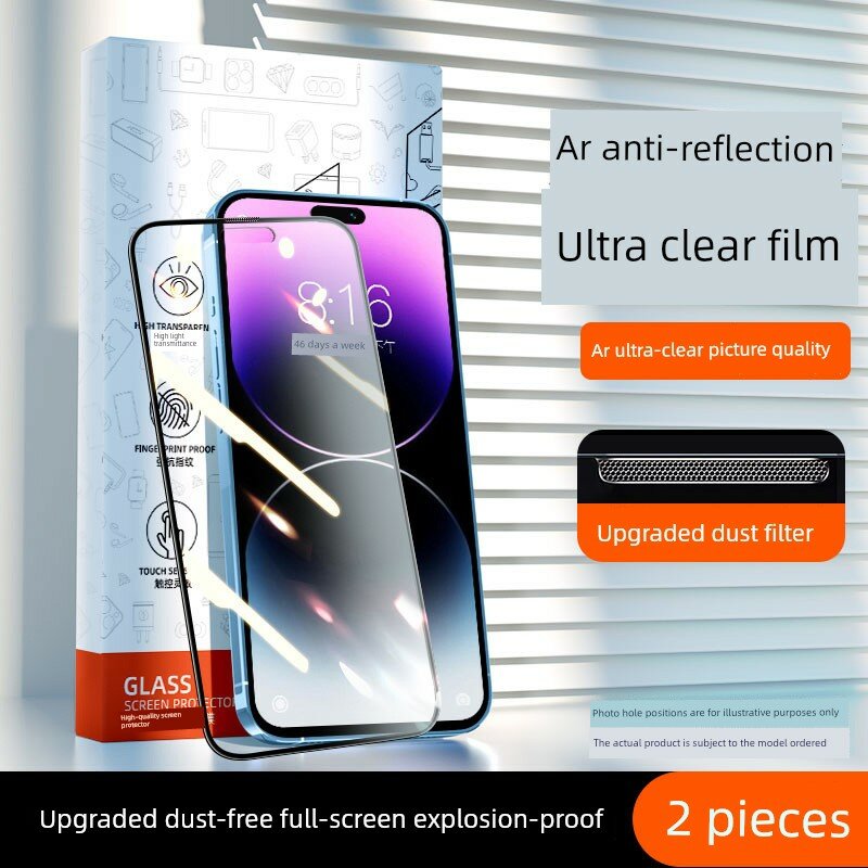 Защитное стекло для iPhone XR, AR ультра-прозрачное, 2 шт, защита от бликов и пыли для динамика